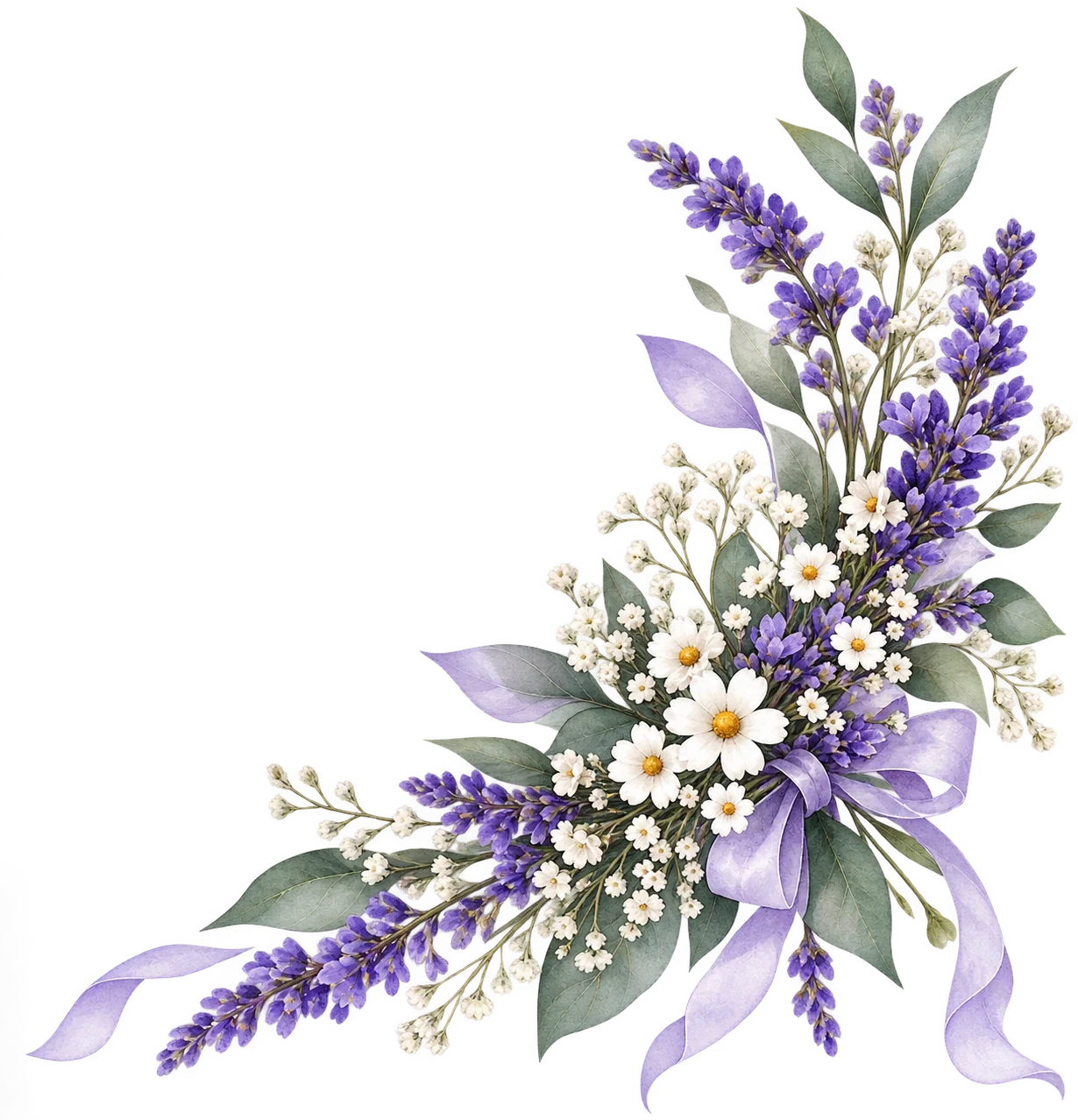 Hoa lavender góc dưới